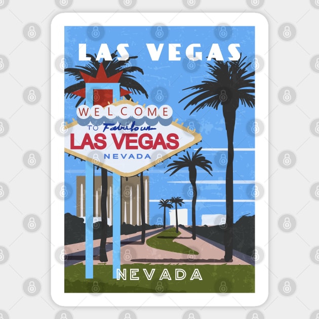 Las Vegas, USA Retro travel poster Sticker by GreekTavern